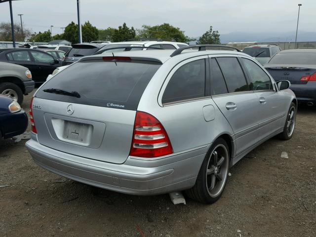 WDBRH61J75F601547 - 2005 MERCEDES-BENZ C 240 SPOR SILVER photo 4