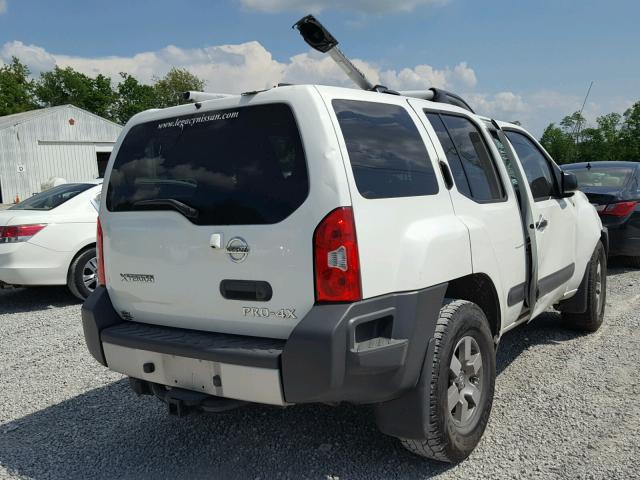 5N1AN0NW0DN820585 - 2013 NISSAN XTERRA X WHITE photo 4