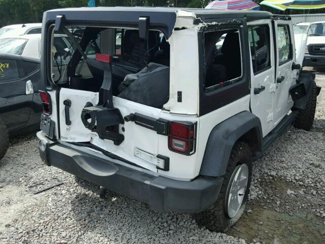 1C4HJWDG1DL654360 - 2013 JEEP WRANGLER U WHITE photo 4