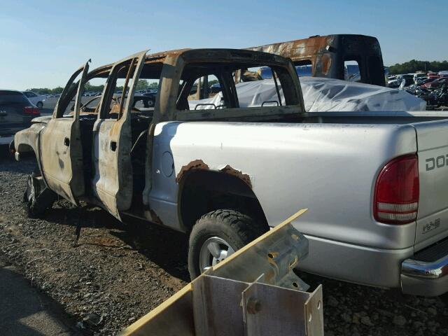 1B7GG2AX71S131871 - 2001 DODGE DAKOTA GRAY photo 3