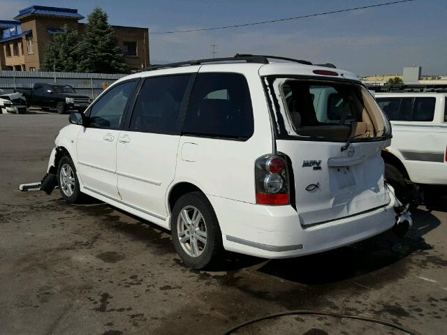 JM3LW28A940523258 - 2004 MAZDA MPV WAGON WHITE photo 3