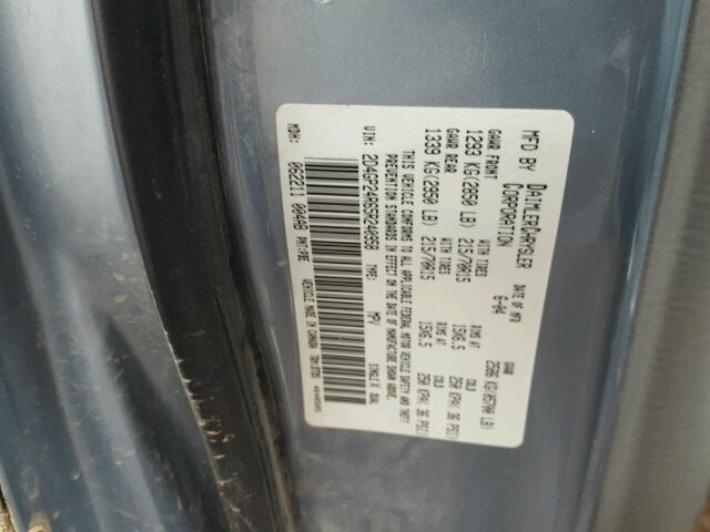 2D4GP24R65R240958 - 2005 DODGE GRAND CARA BLUE photo 10