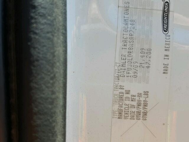 1FUJGLDR8ASAR7248 - 2010 FREIGHTLINER CASCADIA 1 WHITE photo 10