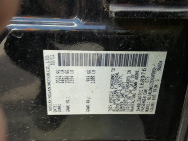 1N4BL2AP7CC168976 - 2012 NISSAN ALTIMA SR BLACK photo 10