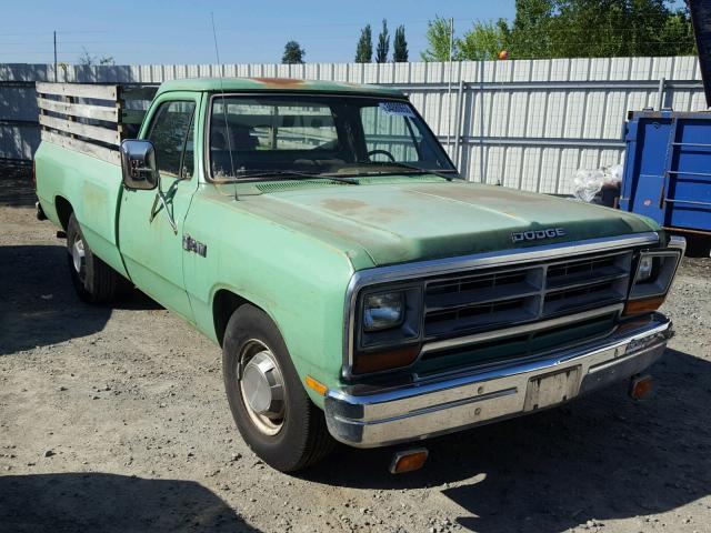 1B7HD24T3HS397761 - 1987 DODGE D-SERIES D GREEN photo 1