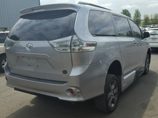 5TDXK3DC0FS580242 - 2015 TOYOTA SIENNA SPO SILVER photo 4