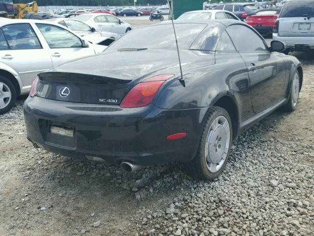 JTHFN48Y620021630 - 2002 LEXUS SC 430 BLACK photo 4