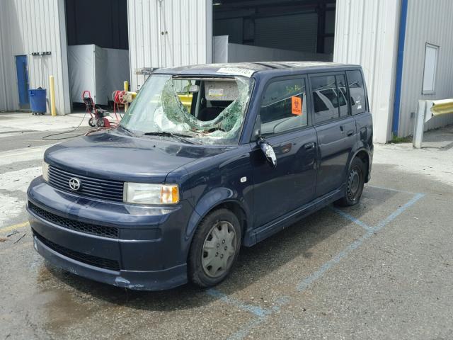 JTLKT324864052953 - 2006 TOYOTA SCION XB BLUE photo 2