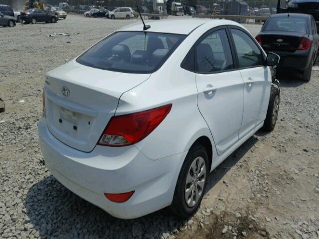 KMHCT4AE0FU798616 - 2015 HYUNDAI ACCENT GLS WHITE photo 4