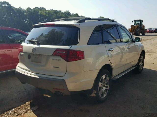 2HNYD28228H532991 - 2008 ACURA MDX WHITE photo 4