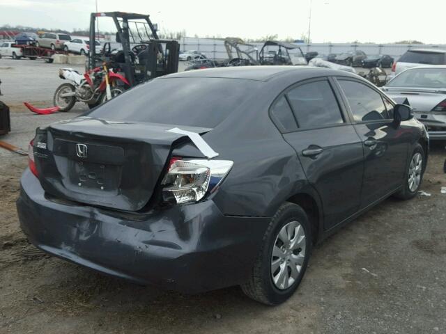 2HGFB2F51CH583232 - 2012 HONDA CIVIC GRAY photo 4