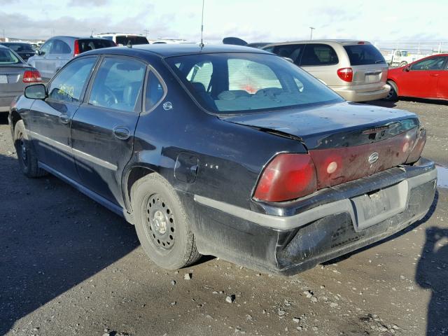 2G1WF55K739281264 - 2003 CHEVROLET IMPALA BLACK photo 3