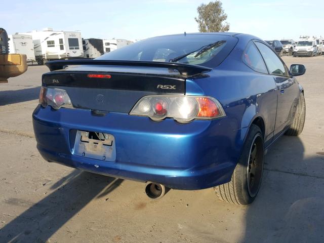 JH4DC53054S002997 - 2004 ACURA RSX TYPE-S BLUE photo 4