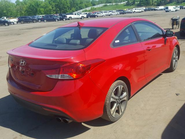 KMHDH6AE1DU008626 - 2013 HYUNDAI ELANTRA CO RED photo 4