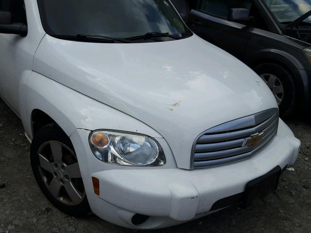 3GNCA13B49S592559 - 2009 CHEVROLET HHR LS WHITE photo 9