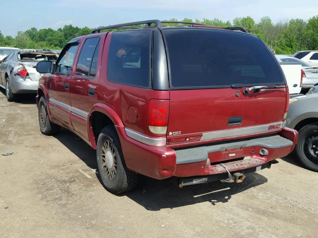 1GKDT13W8X2504040 - 1999 GMC JIMMY SLE BURGUNDY photo 3