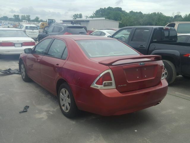 3FAHP06Z57R101362 - 2007 FORD FUSION S RED photo 3