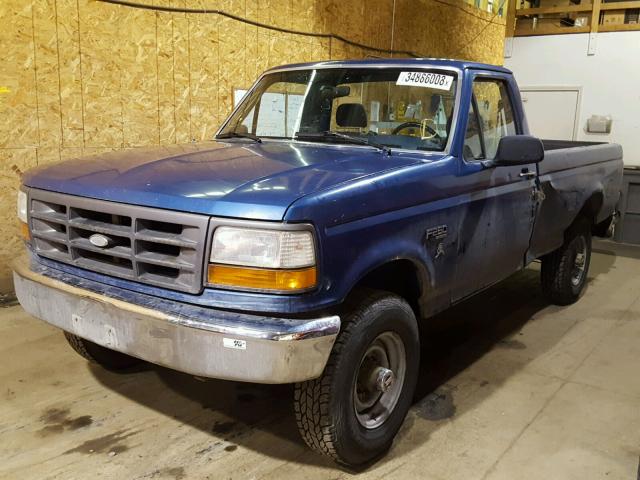 2FTHF26H2RCA66405 - 1994 FORD F250 BLUE photo 2