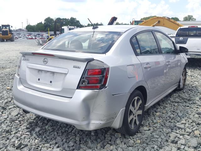 3N1AB6AP5CL614209 - 2012 NISSAN SENTRA 2.0 SILVER photo 4