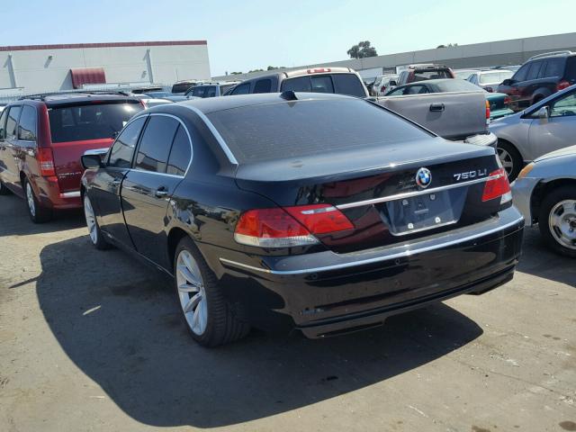 WBAHN83527DT74300 - 2007 BMW 750 BLACK photo 3