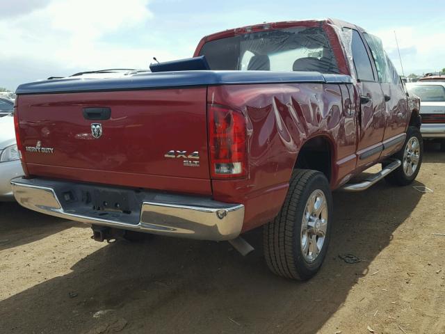 3D7KS28D96G102509 - 2006 DODGE RAM 2500 S BURGUNDY photo 4