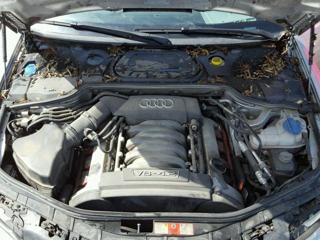 WAUML44E95N005520 - 2005 AUDI A8 L QUATT SILVER photo 7