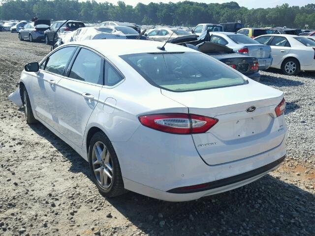 3FA6P0HR4DR135003 - 2013 FORD FUSION SE WHITE photo 3