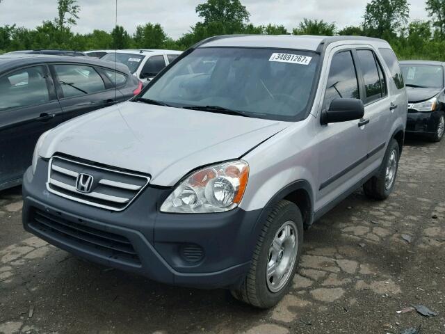 JHLRD78566C001457 - 2006 HONDA CR-V LX GRAY photo 2