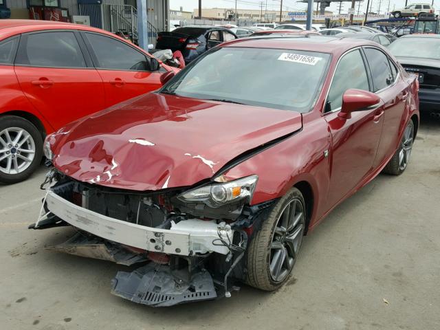 JTHBF1D26E5024773 - 2014 LEXUS IS 250 RED photo 2