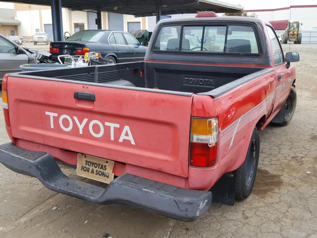 JT4RN81A7S5205223 - 1995 TOYOTA PICKUP 1/2 RED photo 4