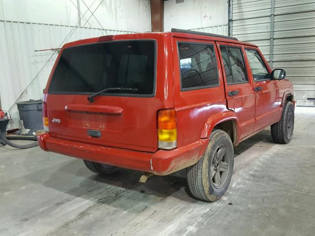 1J4FT58S91L602068 - 2001 JEEP CHEROKEE C RED photo 4