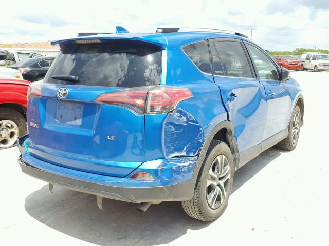 2T3ZFREV1GW268494 - 2016 TOYOTA RAV4 LE BLUE photo 4