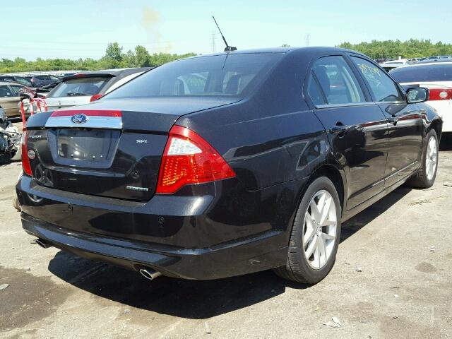 3FAHP0JG1CR411833 - 2012 FORD FUSION SEL BLACK photo 4