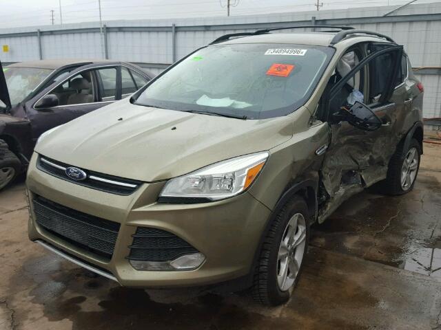 1FMCU9G94DUD70890 - 2013 FORD ESCAPE SE GREEN photo 2