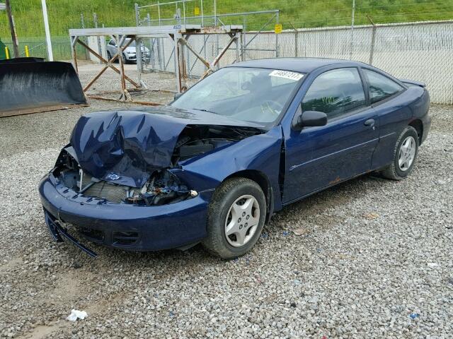 1G1JC124917174863 - 2001 CHEVROLET CAVALIER BLUE photo 2