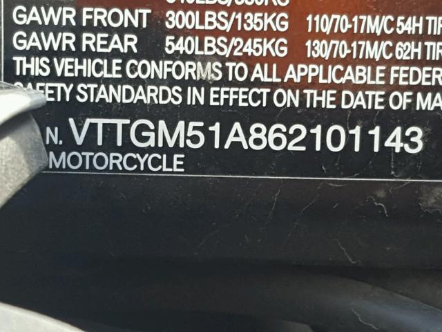 VTTGM51A862101143 - 2006 SUZUKI GS500 FK BLACK photo 10