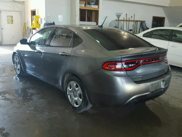 1C3CDFAH3DD215951 - 2013 DODGE DART SE GRAY photo 3