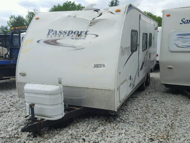 4YDT2452986412139 - 2008 KEYSTONE PASSPORT WHITE photo 2