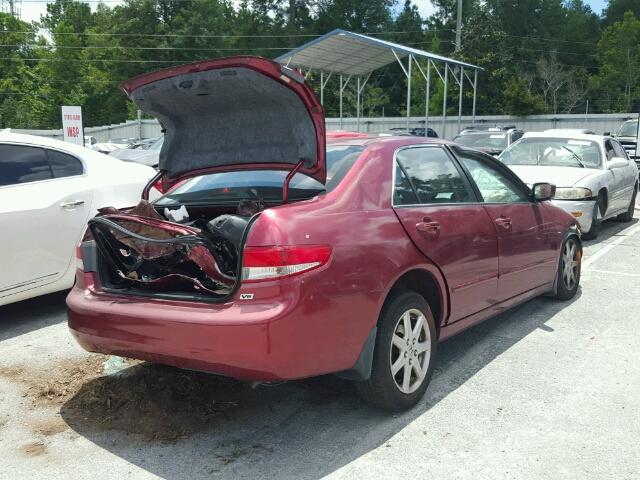 1HGCM66573A100801 - 2003 HONDA ACCORD EX MAROON photo 4