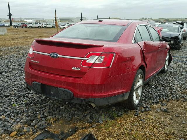 1FAHP2KT8BG124552 - 2011 FORD TAURUS SHO RED photo 4