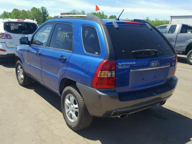 KNDJE723787457848 - 2008 KIA SPORTAGE E BLUE photo 3