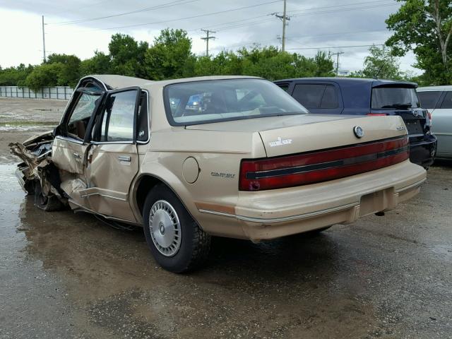 1G4AG55NXP6473487 - 1993 BUICK CENTURY SP GOLD photo 3