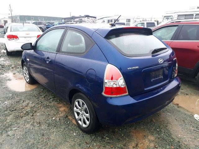 KMHCN35C48U101724 - 2008 HYUNDAI ACCENT BAS BLUE photo 3