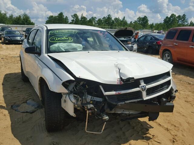 1B3CC4FB6AN186864 - 2010 DODGE AVENGER WHITE photo 1