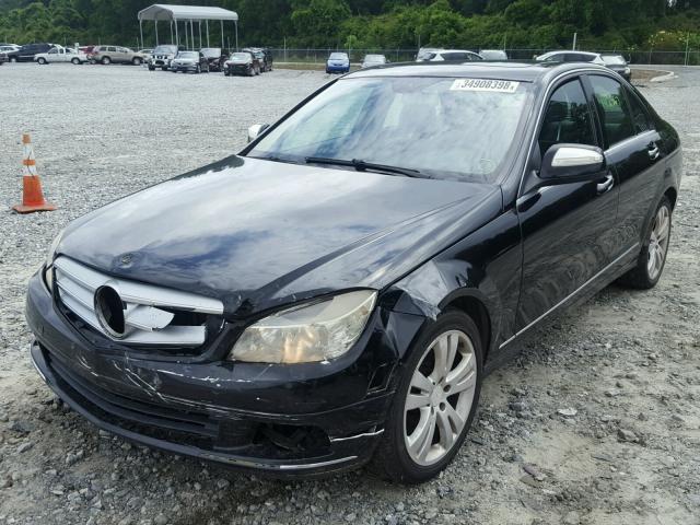 WDDGF54X29R063424 - 2009 MERCEDES-BENZ C 300 BLACK photo 2