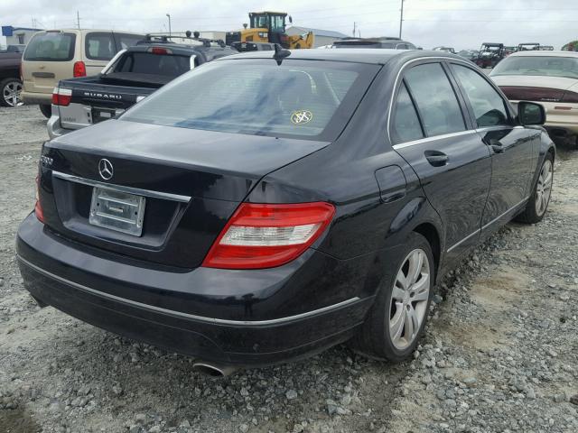 WDDGF54X29R063424 - 2009 MERCEDES-BENZ C 300 BLACK photo 4