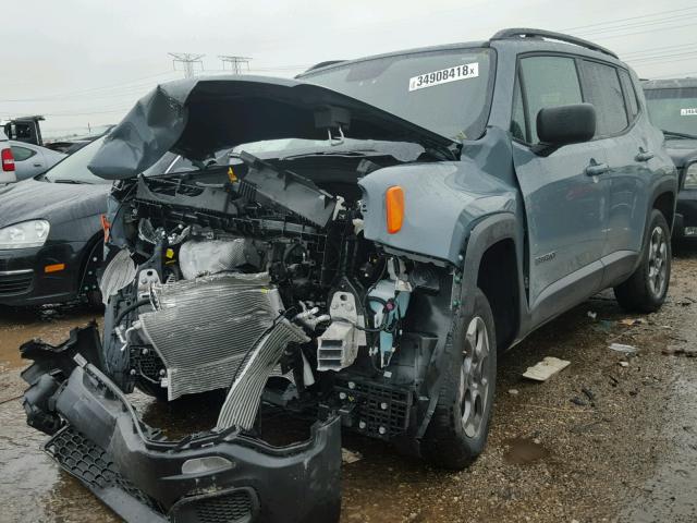 ZACCJBAB3HPG17372 - 2017 JEEP RENEGADE S GRAY photo 2