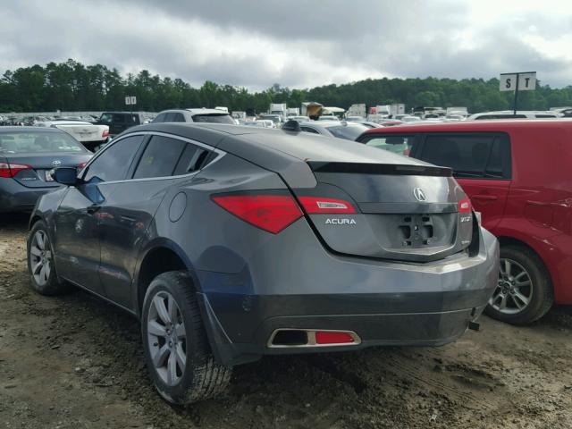 2HNYB1H45CH500160 - 2012 ACURA ZDX TECHNO GRAY photo 3