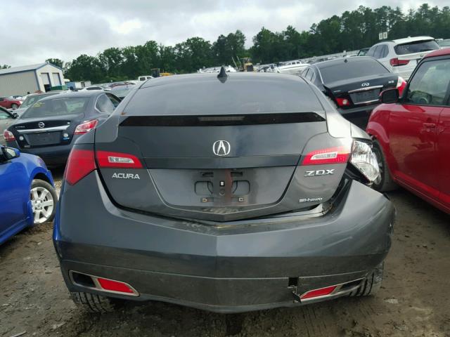 2HNYB1H45CH500160 - 2012 ACURA ZDX TECHNO GRAY photo 9