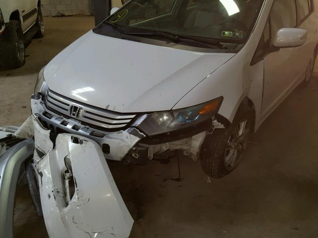 JHMZE2H70AS025975 - 2010 HONDA INSIGHT WHITE photo 9